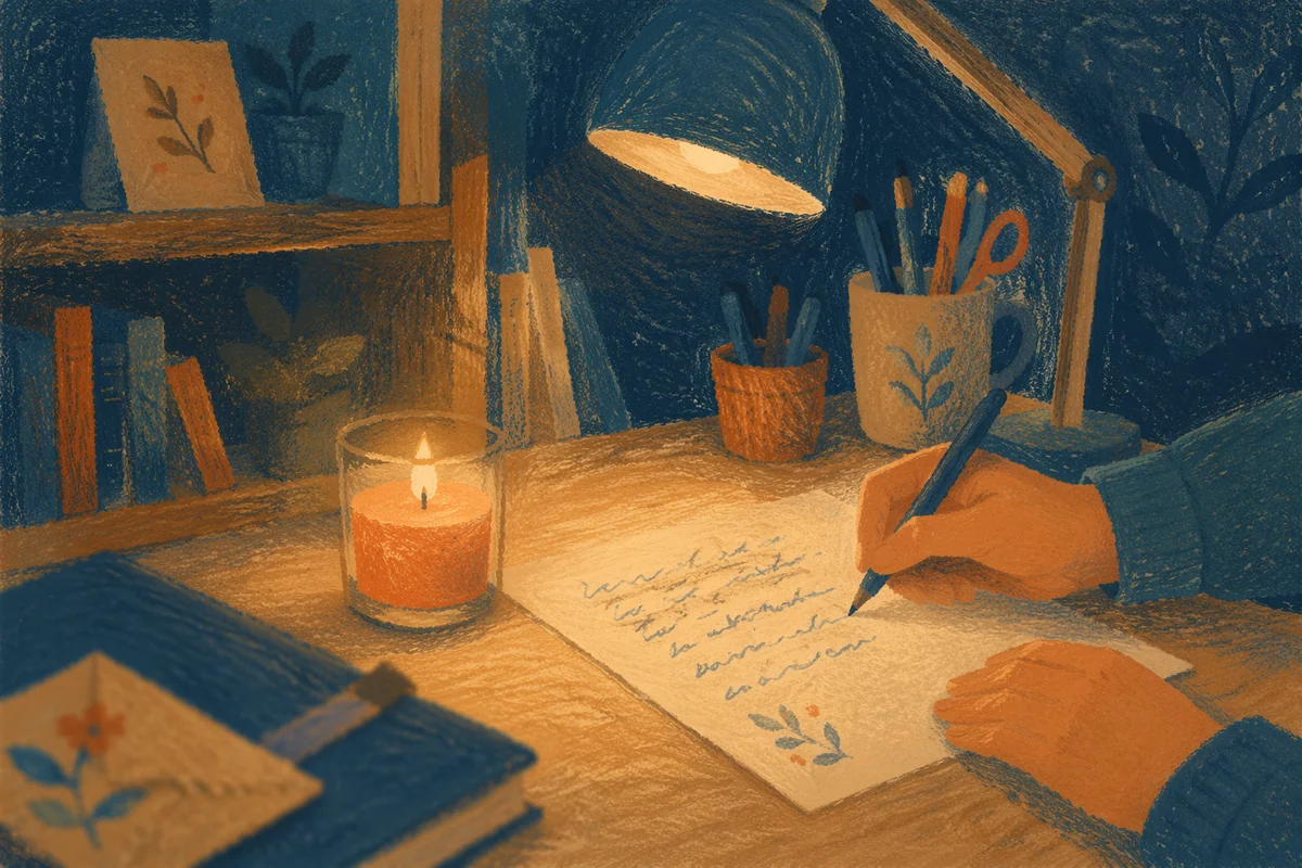 Writing a Letter by Candlelight