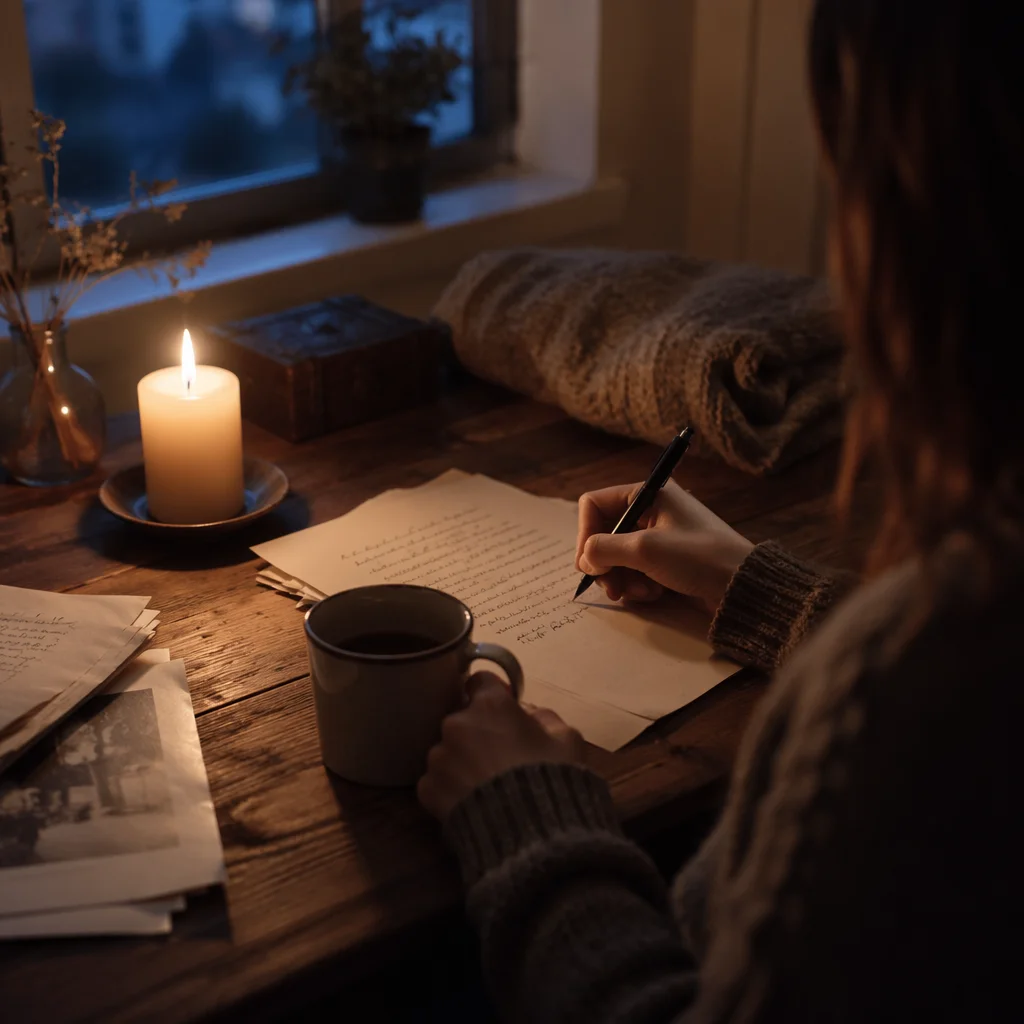 Writing a Letter by Candlelight