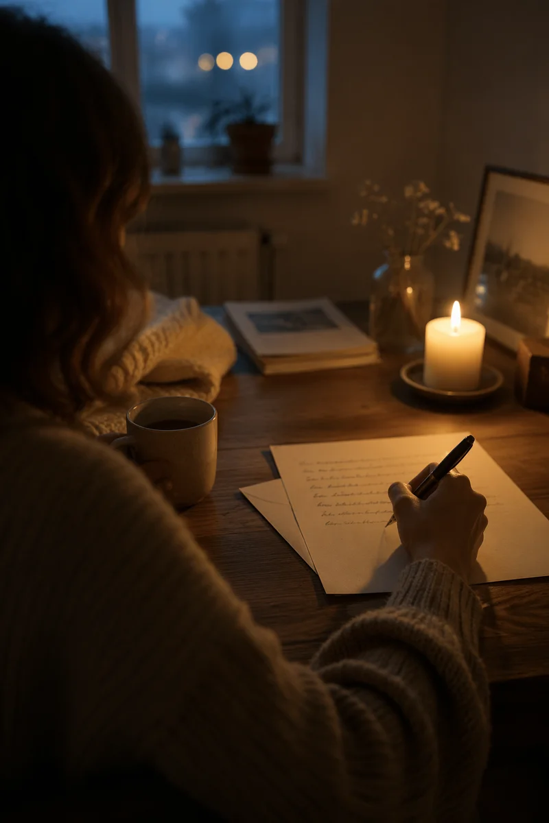 Writing a Letter by Candlelight