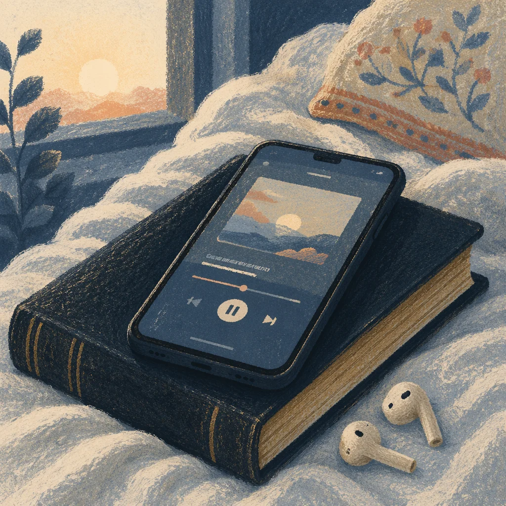 Morning Bible App and Earbuds Devotion