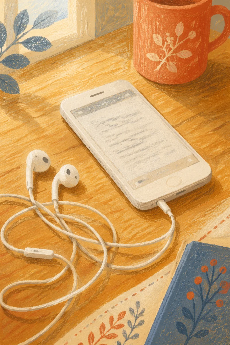 Morning Bible App with Earbuds