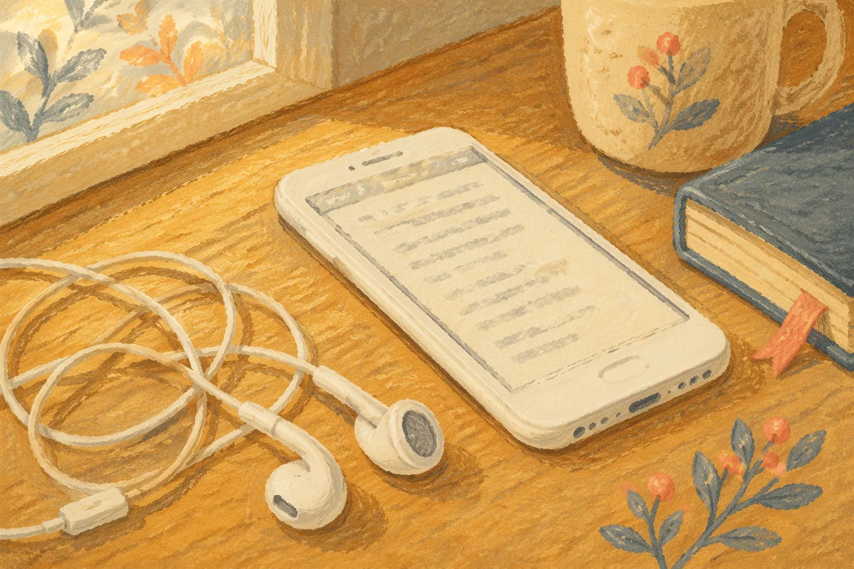 Morning Bible App with Earbuds