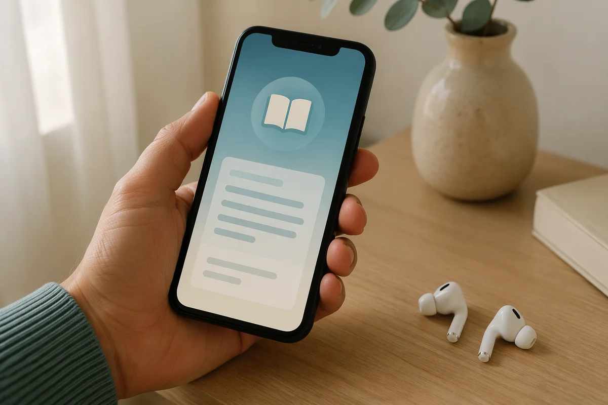 Morning Bible App with Earbuds
