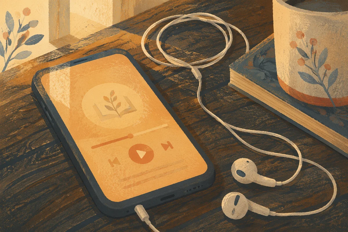 Morning Bible App with Earbuds