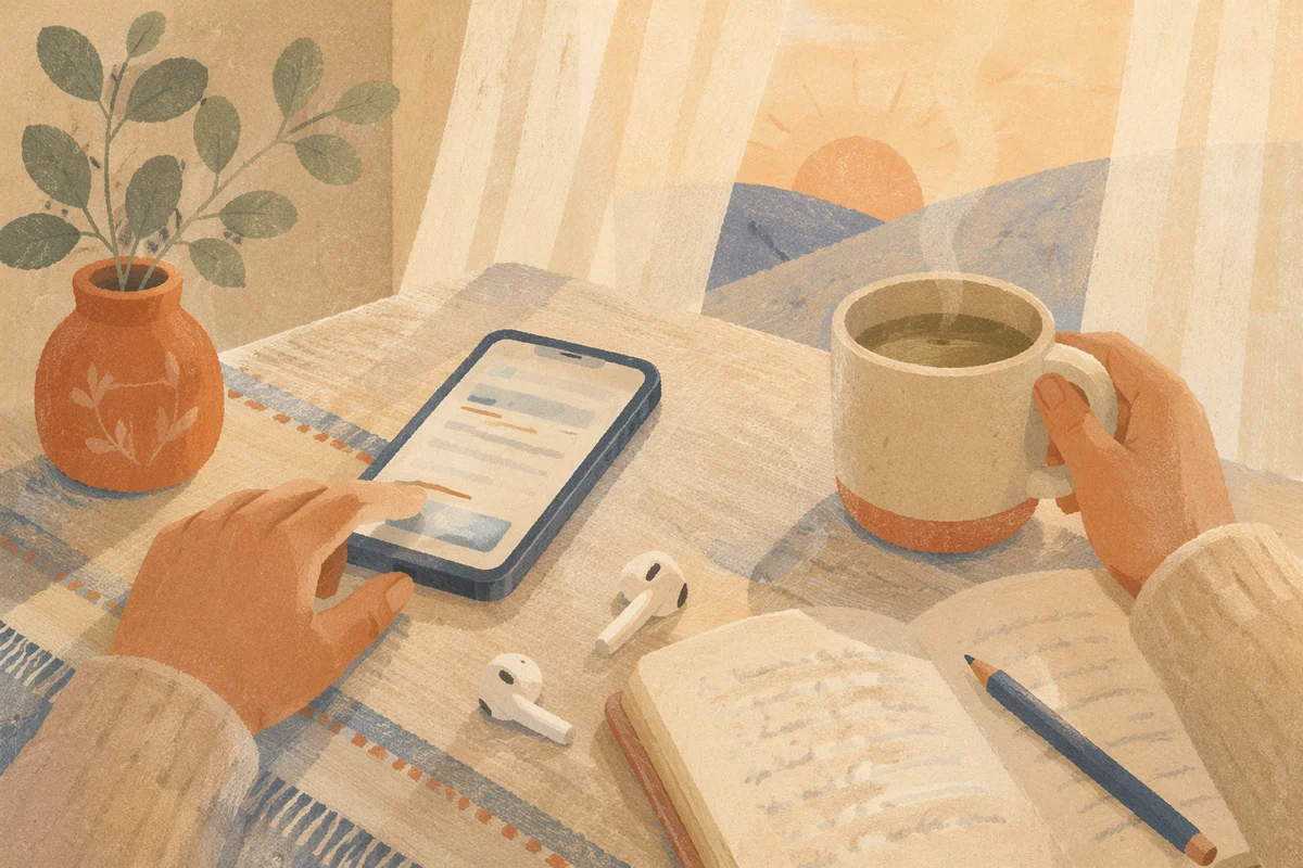 Morning Table with Phone and Mug