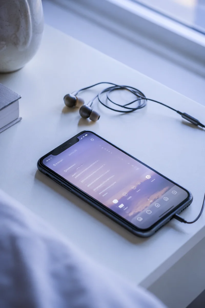 Morning Bible App With Earbuds