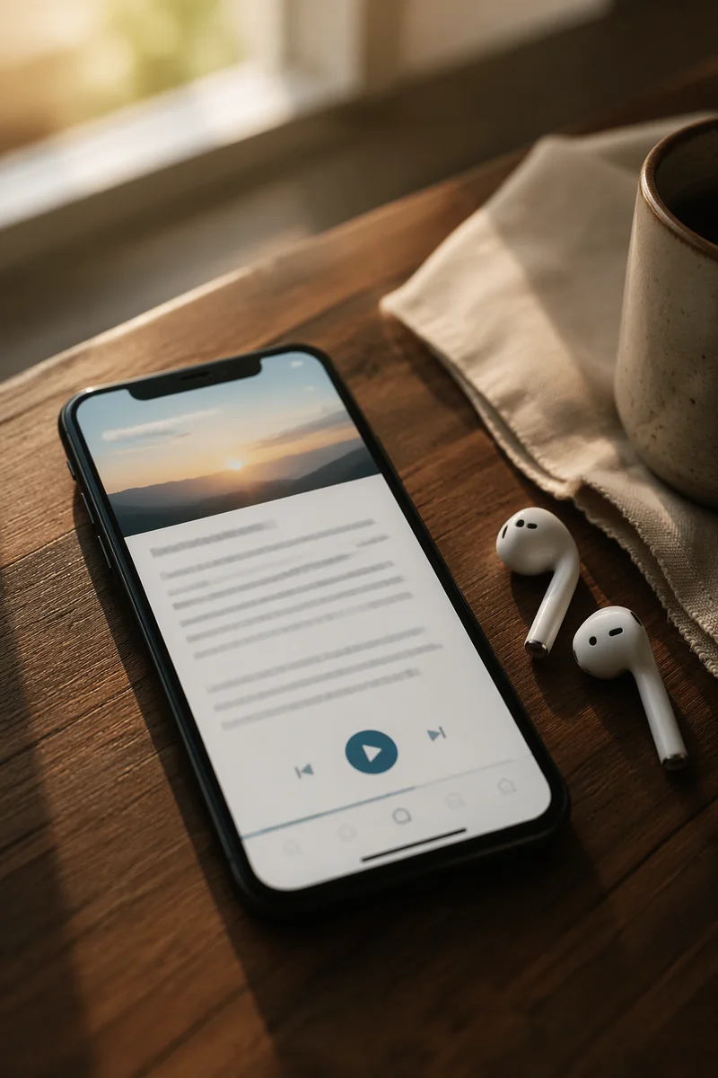 Morning Bible App with Wireless Earbuds