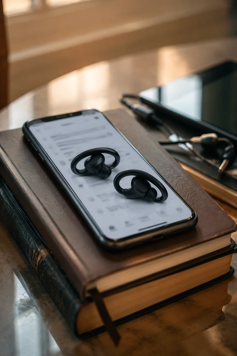 Morning Bible App with Wireless Earbuds