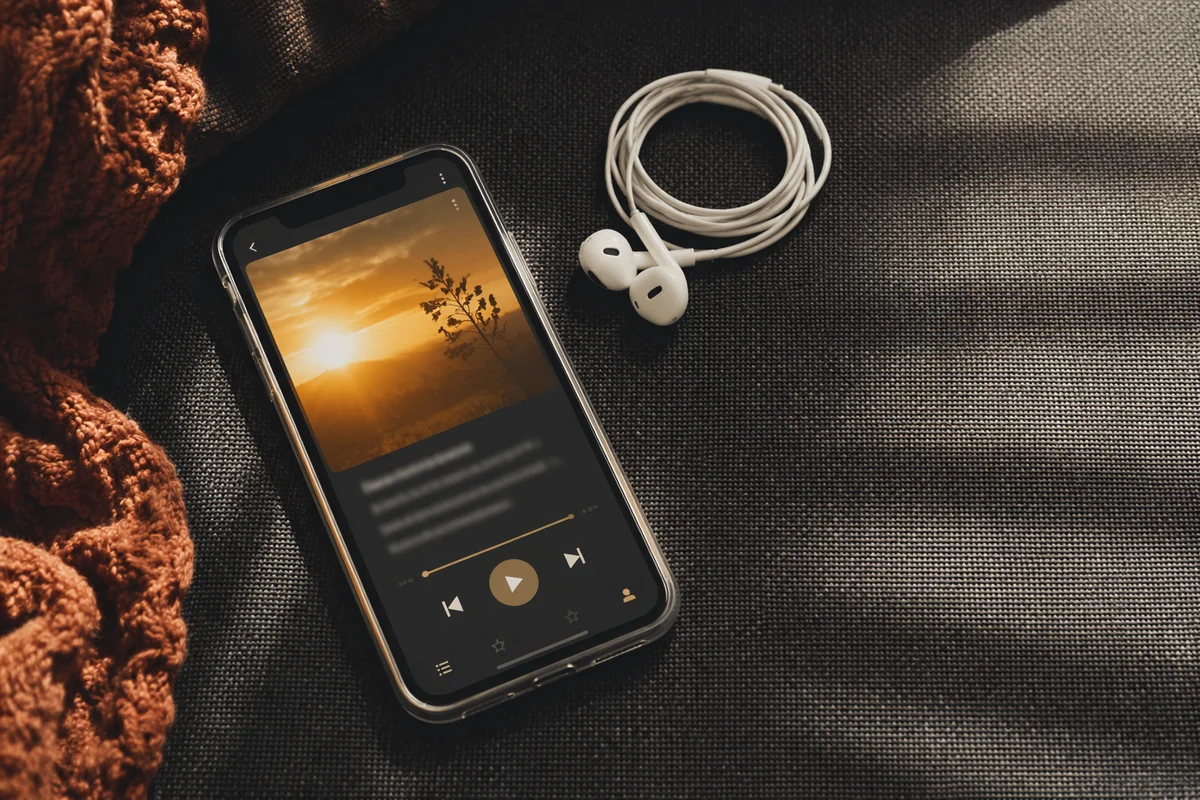 Morning Bible App with Earbuds
