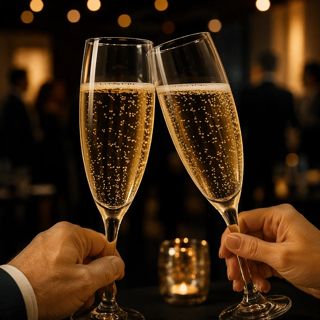 Elegant Champagne Toast for Office Retirement