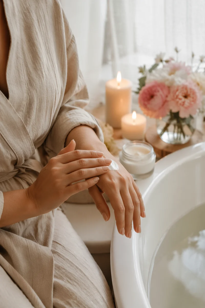 Calm Self Care Bath with Candles