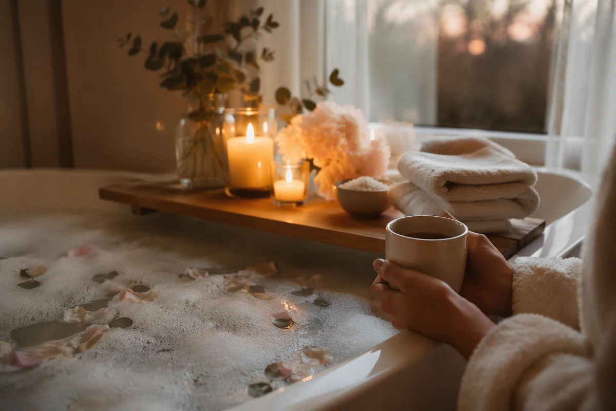 Serene Self Care Bath with Candles