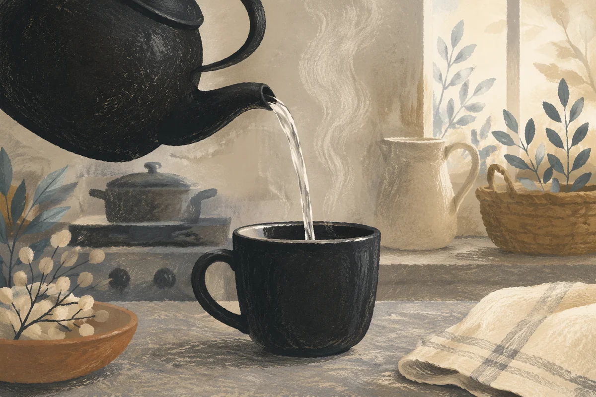Slow Morning Tea Ritual in Quiet Kitchen