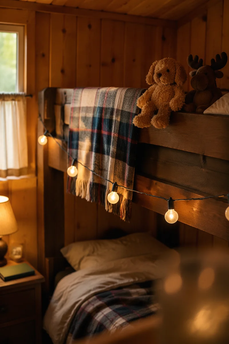 Cozy Summer Camp Cabin Bunk Bed