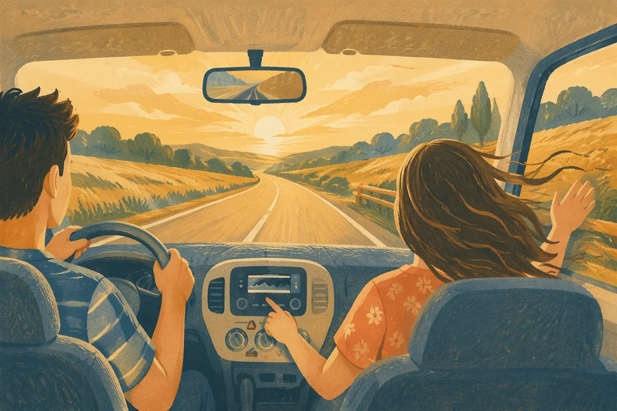 Carefree Summer Road Trip at Golden Hour