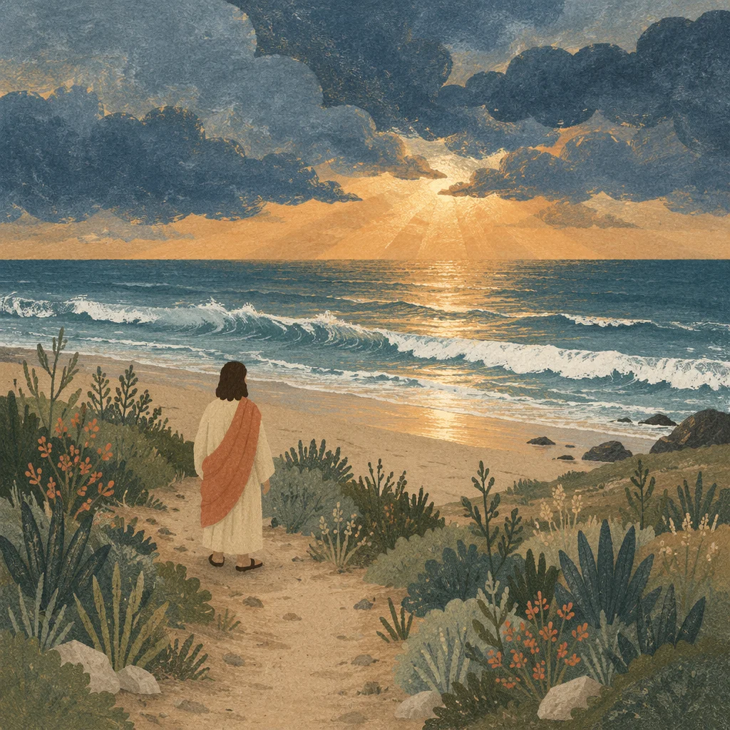 Peaceful Coastal Sunrise After Storm