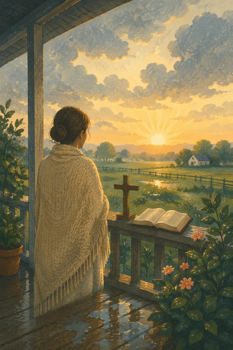 Peaceful Sunrise Prayer After the Storm