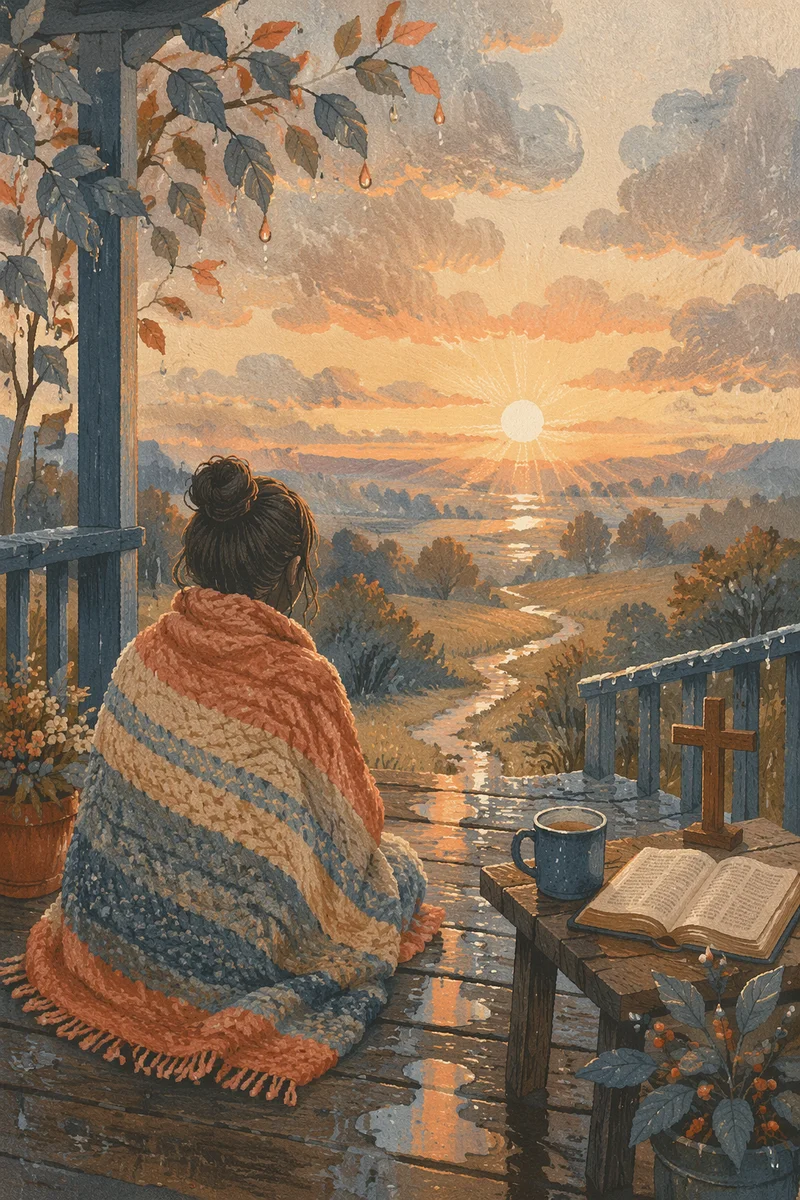 Peaceful Sunrise Prayer After the Storm