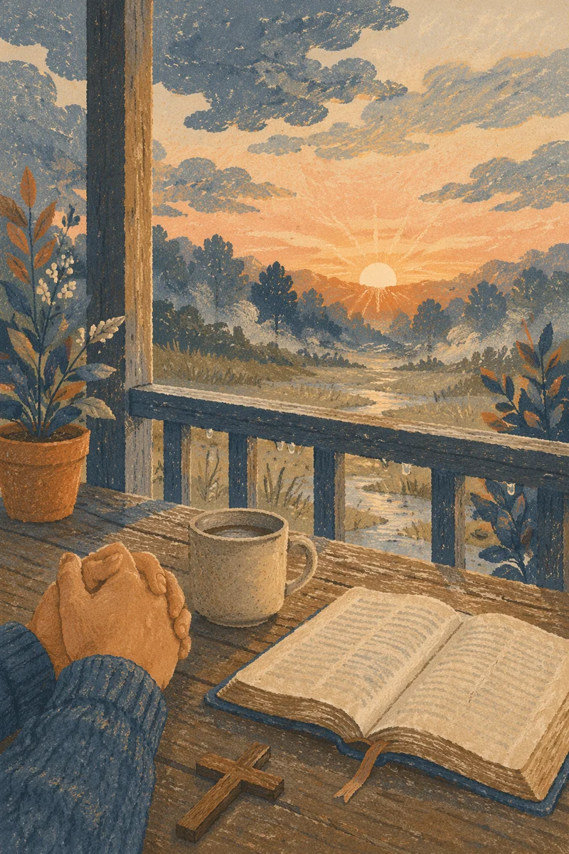 Peaceful Sunrise Prayer After the Storm