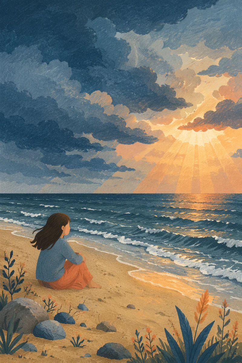 Peaceful Coastal Sunrise After Storm