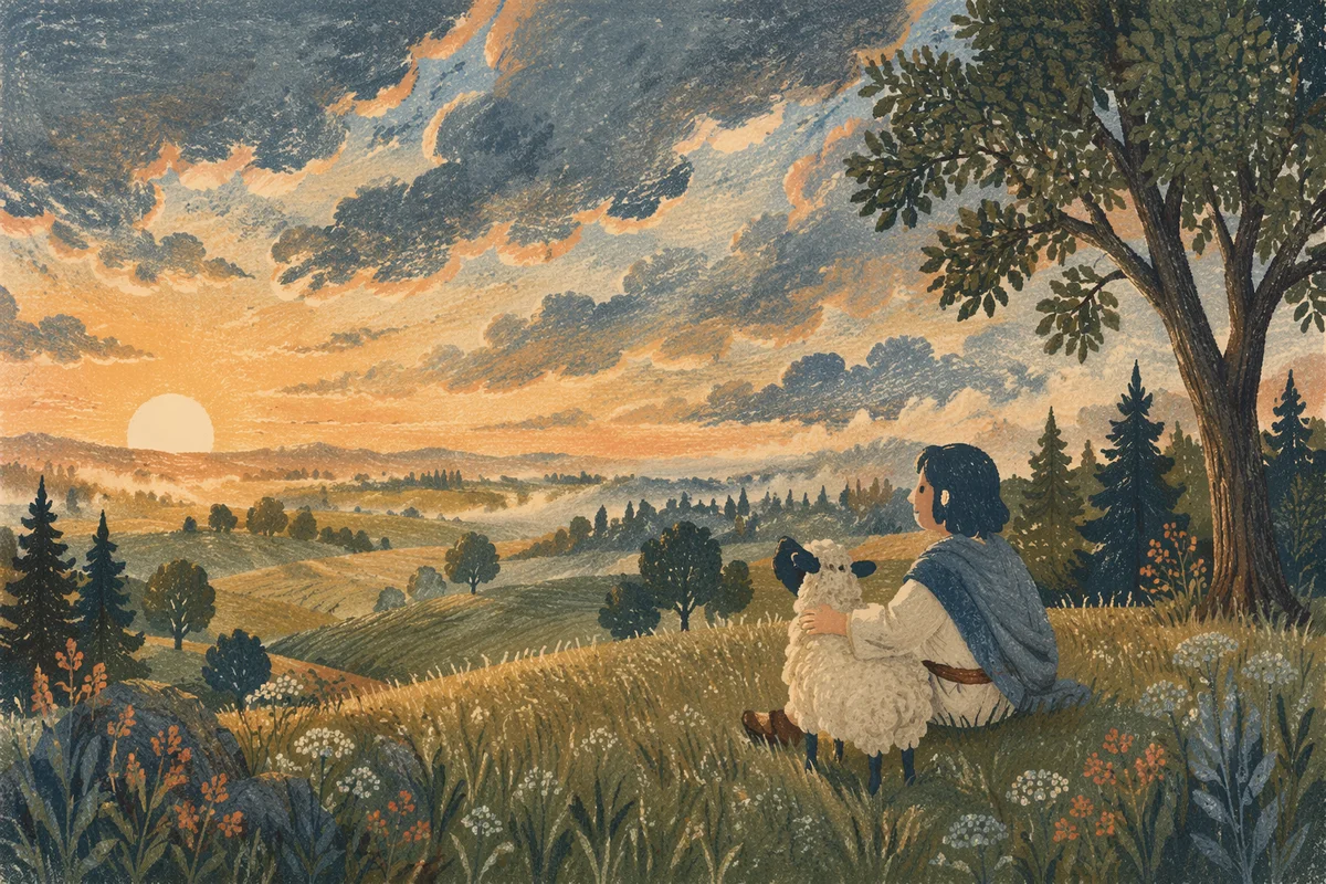 Peaceful Countryside Sunrise After Storm
