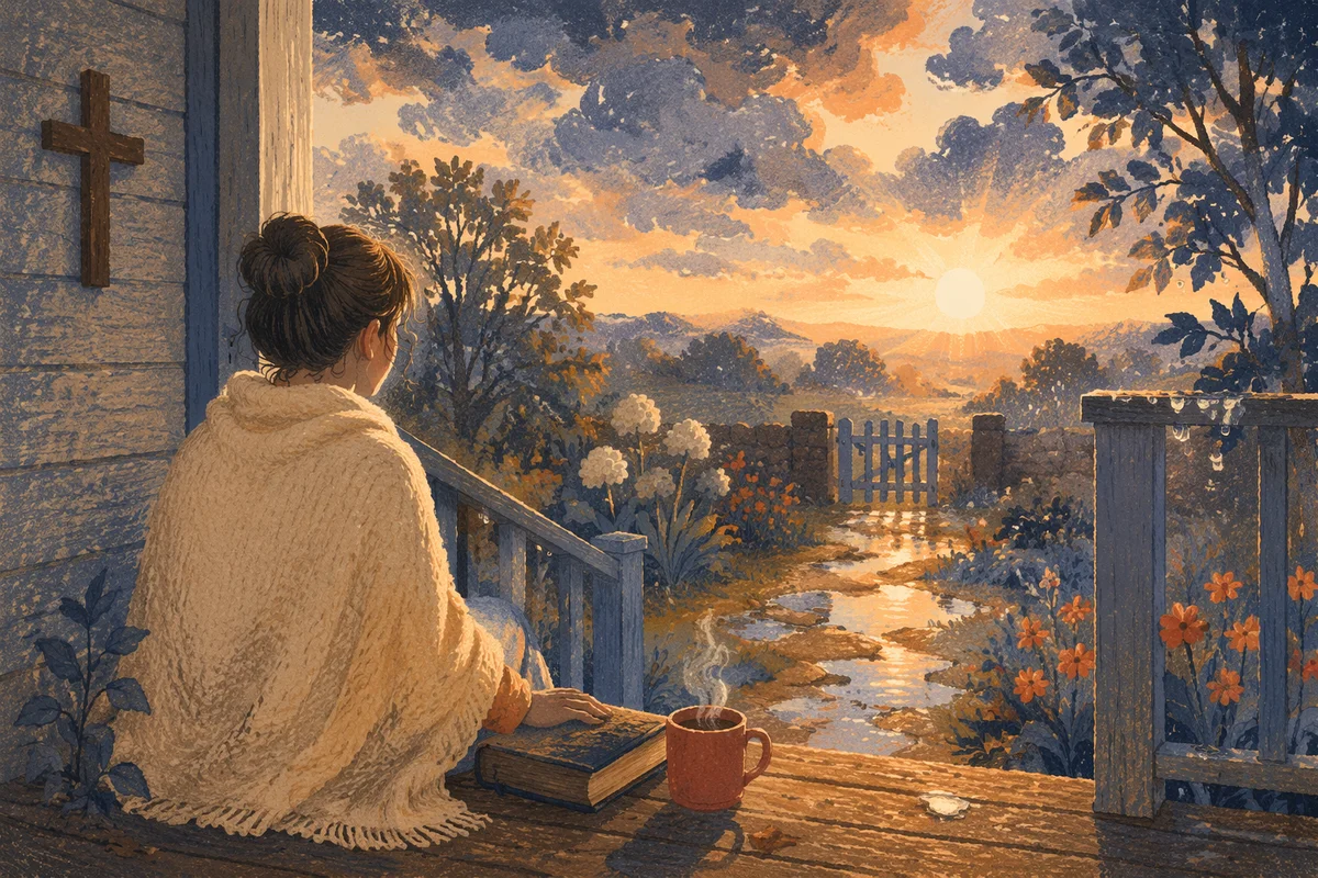 Peaceful Sunrise Prayer After the Storm