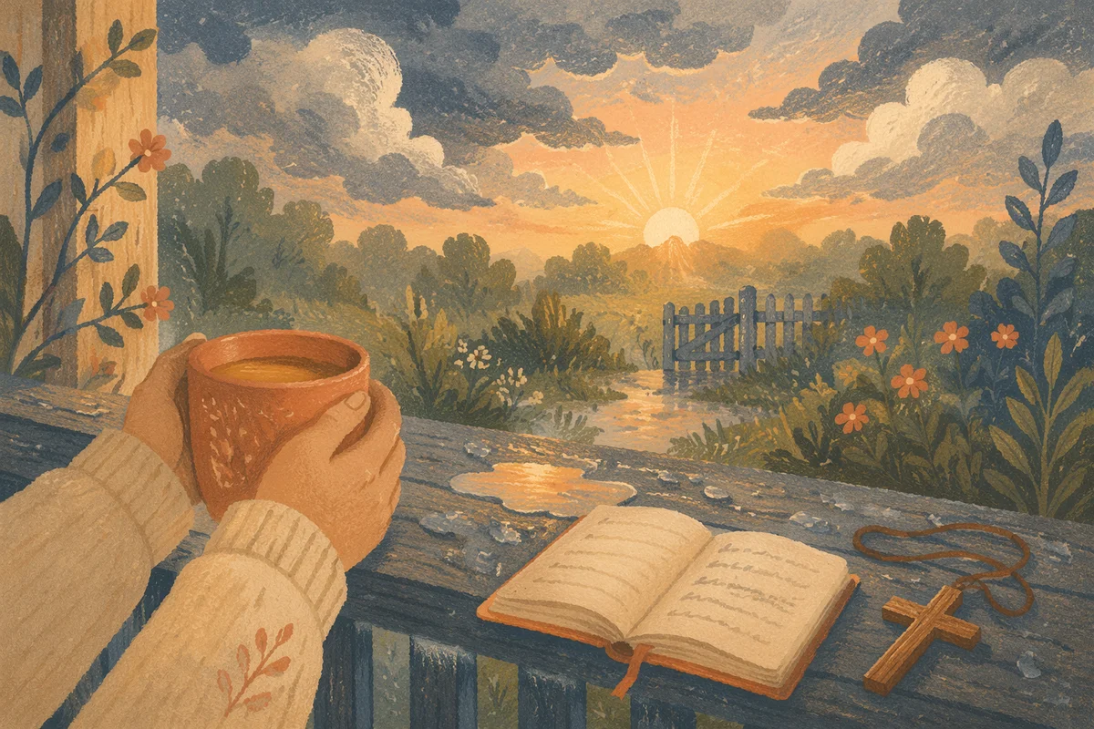 Peaceful Sunrise After Storm Morning Devotion