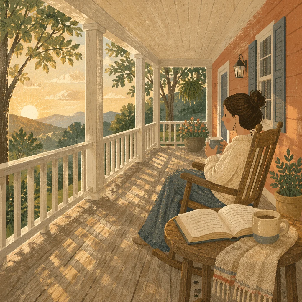 Sunrise Devotion on a Covered Porch