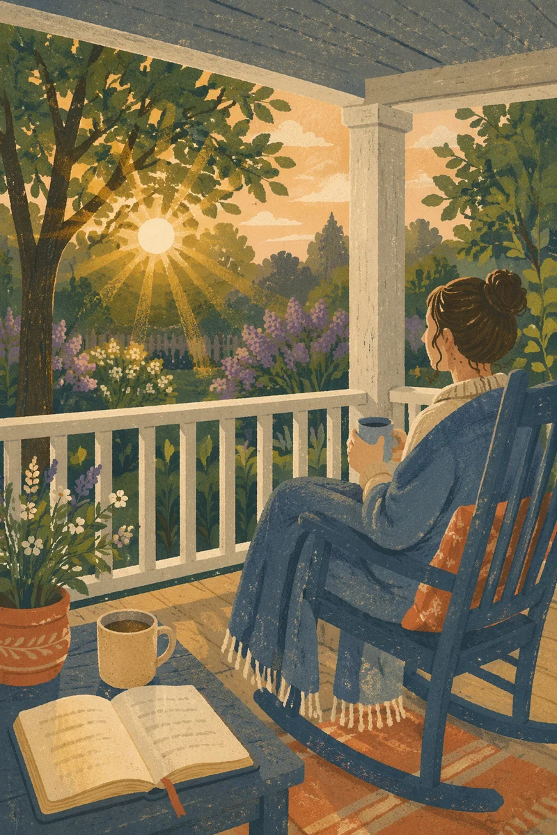 Sunrise Porch Devotion with Journal and Mug