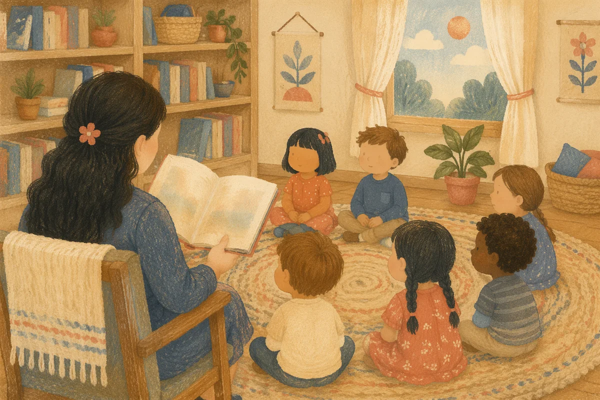 Cozy Preschool Story Time Circle