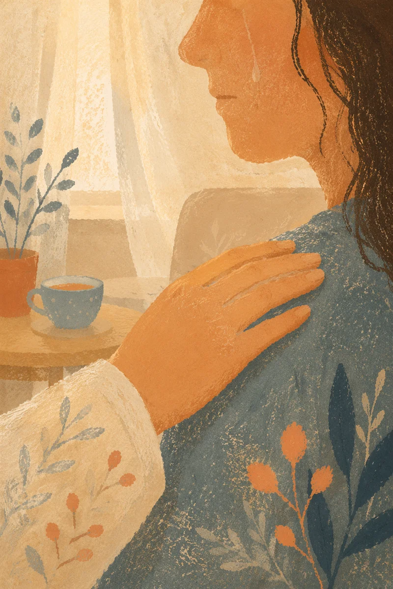 Comforting Presence Beside a Quiet Tear