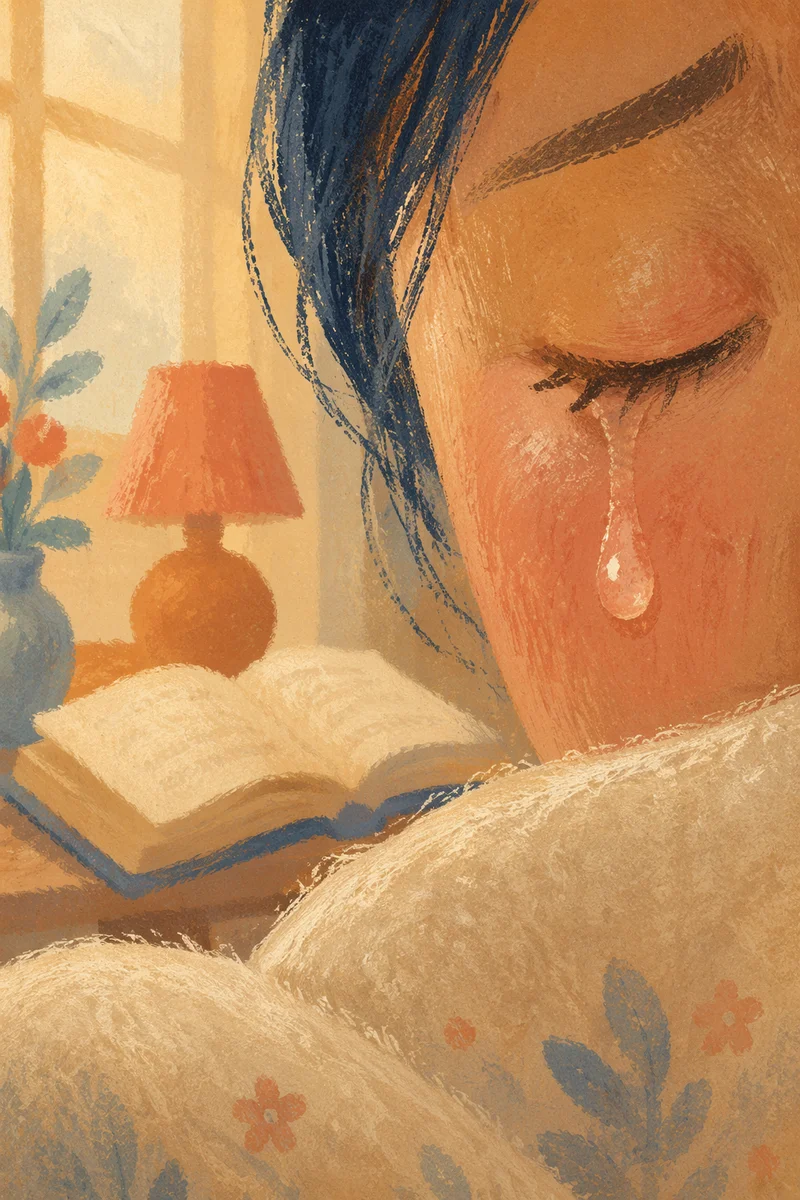 Single Tear of Comfort After Prayer