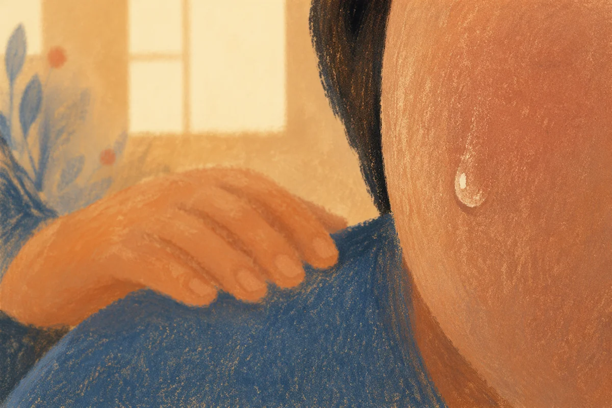 Close-Up Tear and Quiet Comfort