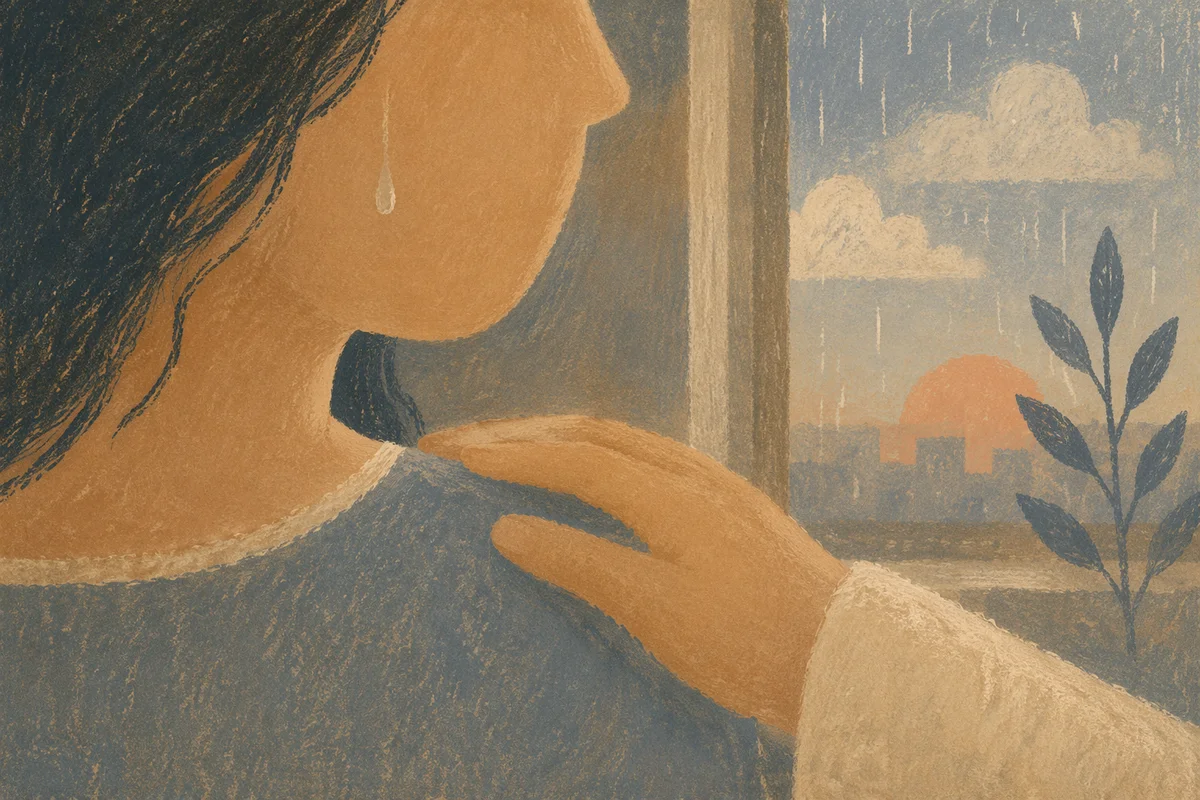 Tender Tear and Gentle Comfort Close-Up