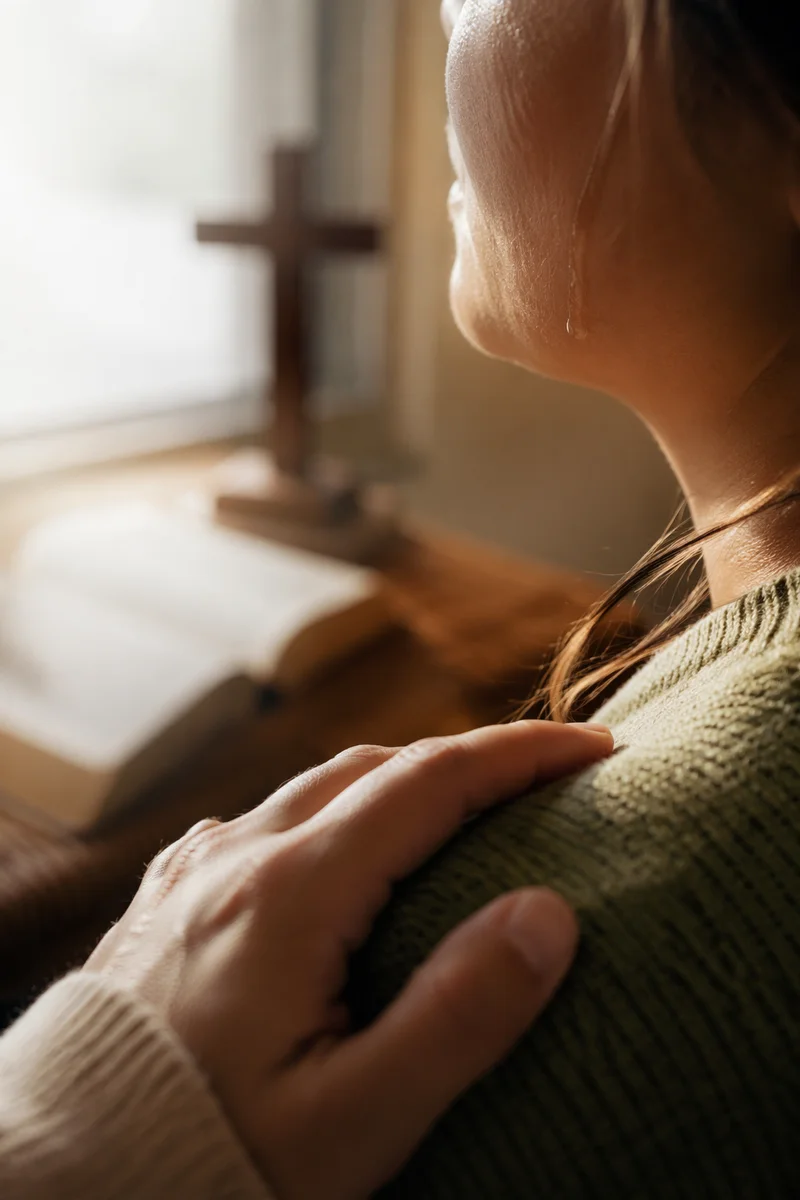 Tender Tear and Comforting Hand