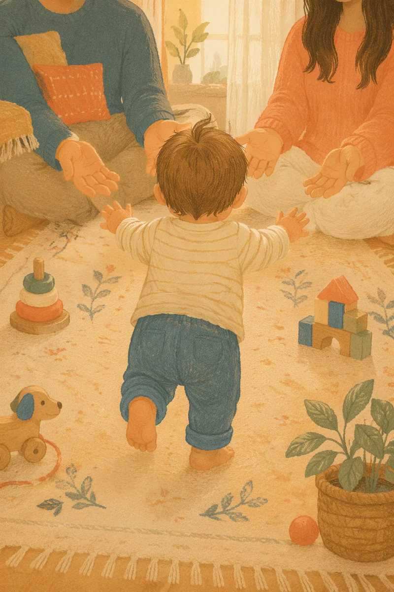 Toddler First Steps Toward Loving Parents