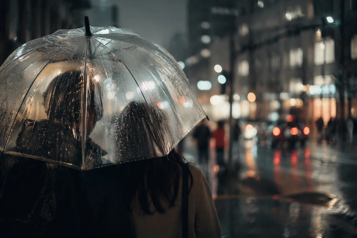 Kindness Under a Rainy City Umbrella