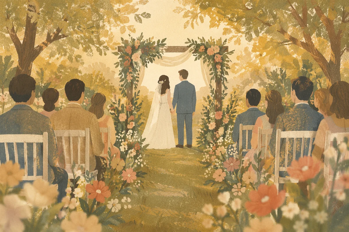 Romantic Outdoor Garden Wedding Ceremony