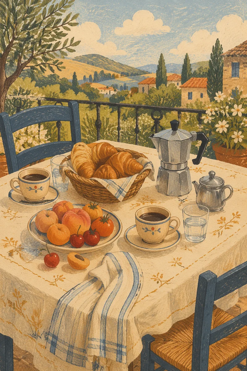 Sunlit Weekend Brunch Table for Two