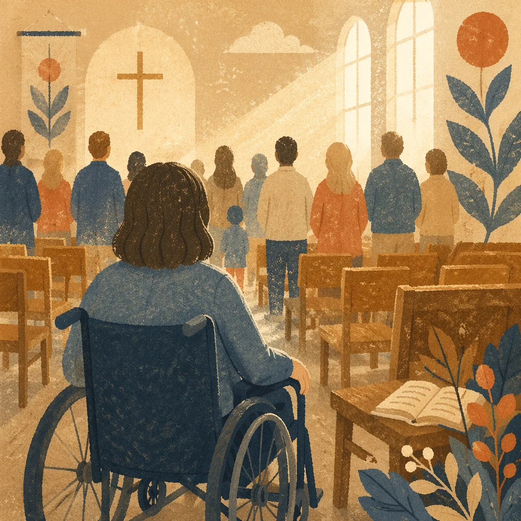 Wheelchair User in Chapel Service