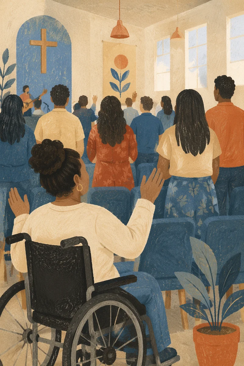 Wheelchair User in Bright Church Service