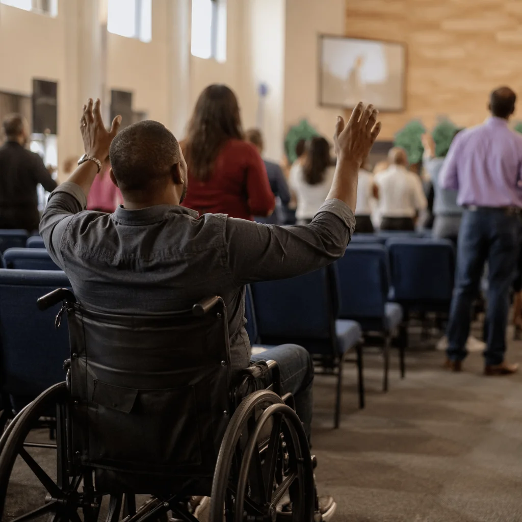 Wheelchair User in Bright Church Service