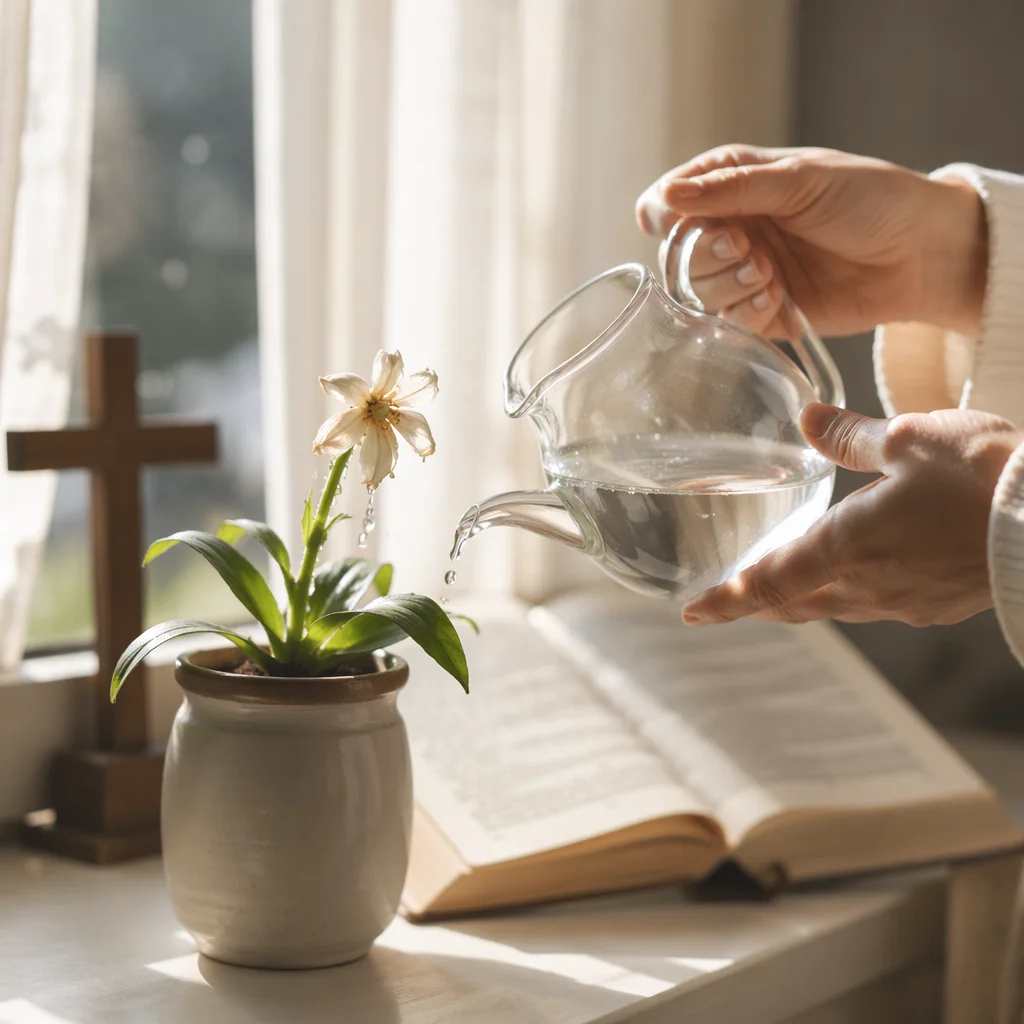 Reviving Wilted Flower in Morning Devotion
