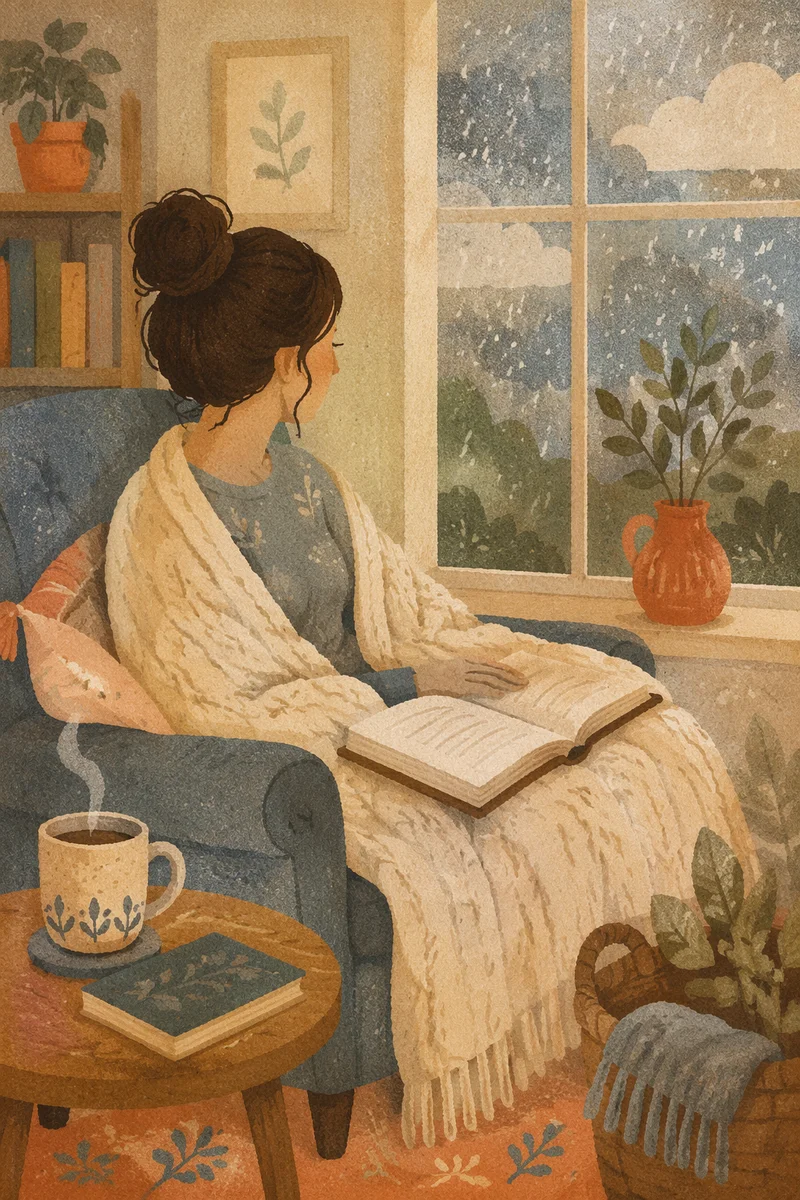 Cozy Morning Bible Reflection by Window