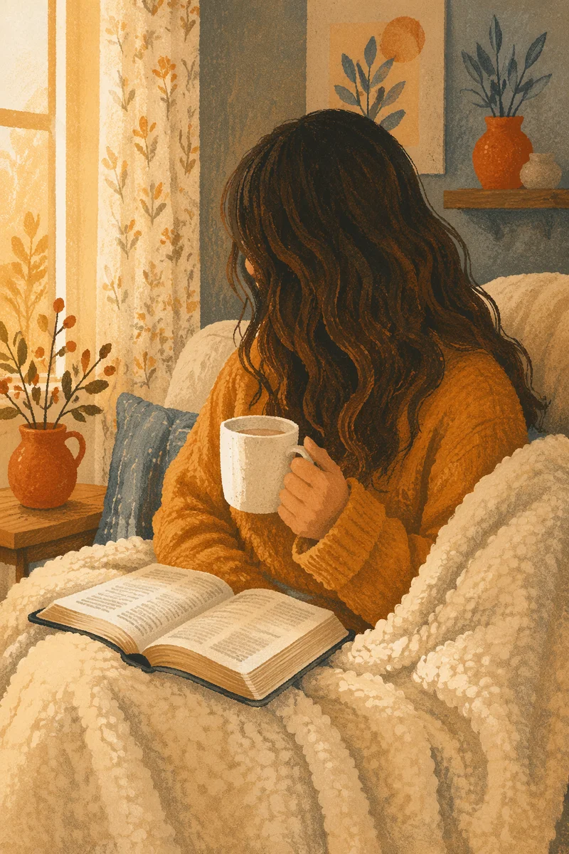 Cozy Morning Bible Devotion with Tea