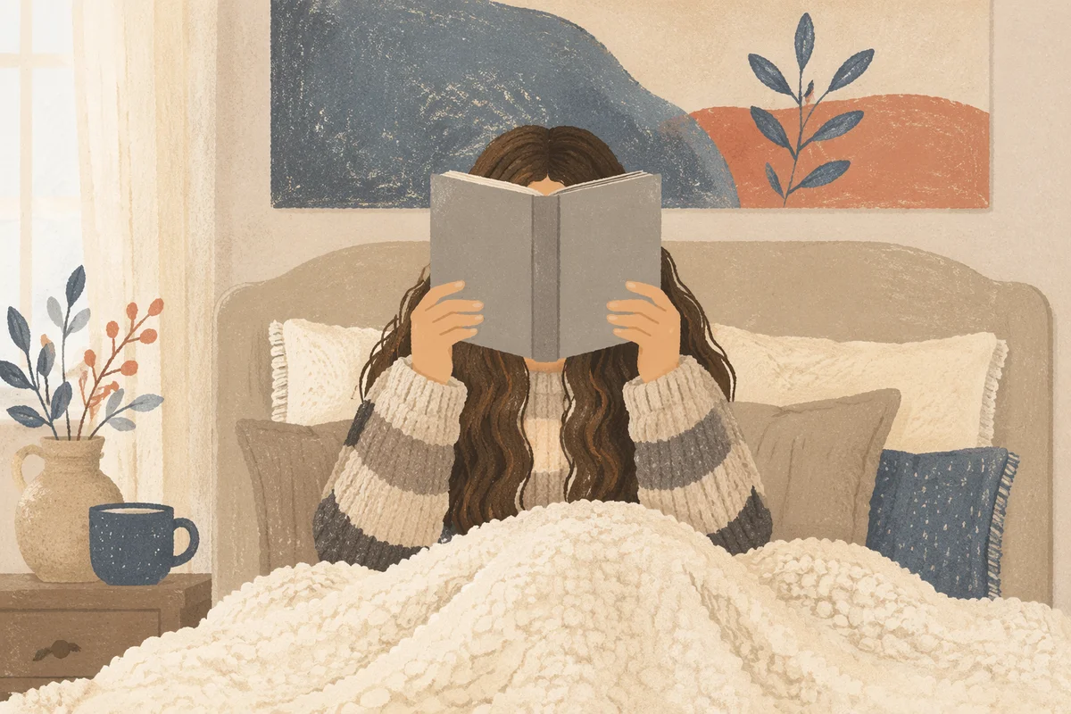 Cozy Morning Bible Quiet Time in Bed