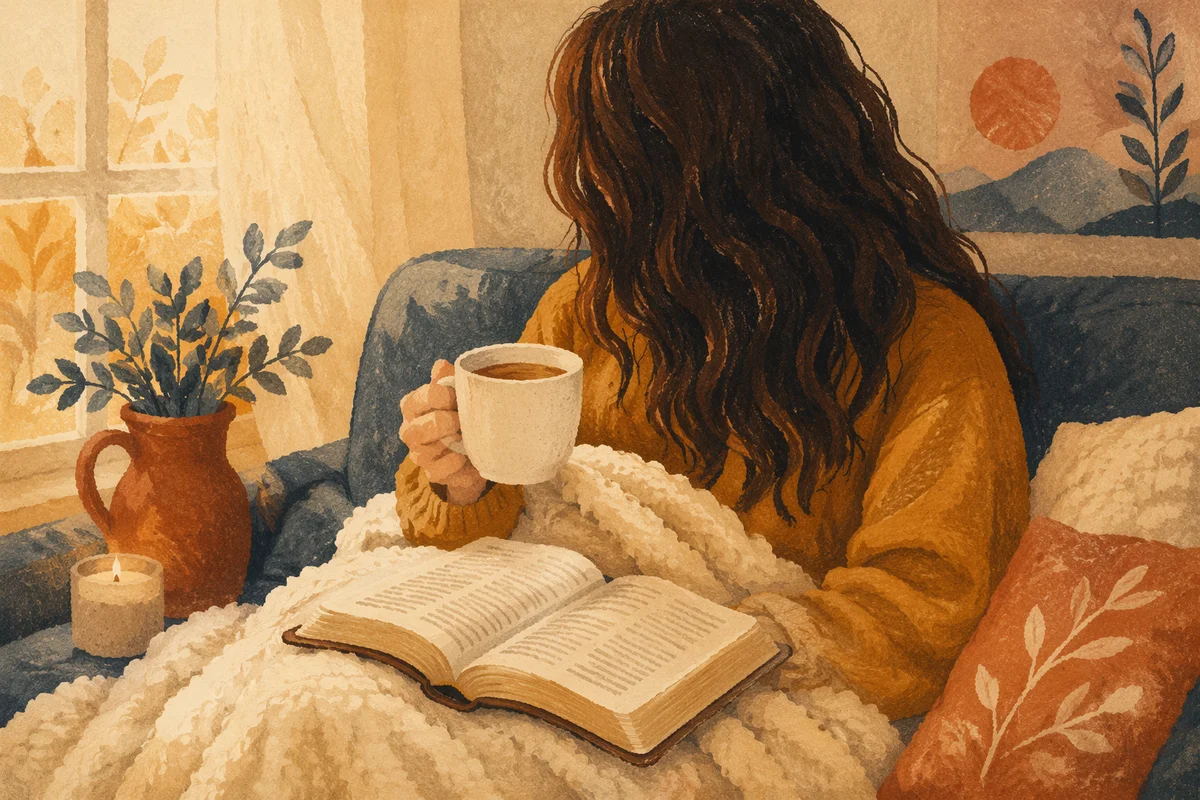 Cozy Morning Bible Devotion with Tea