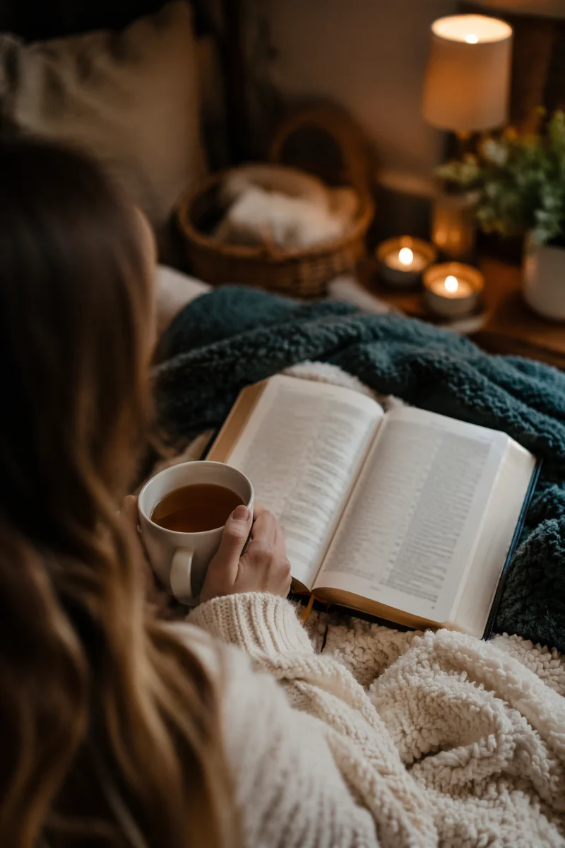 Cozy Morning Bible Devotion with Tea