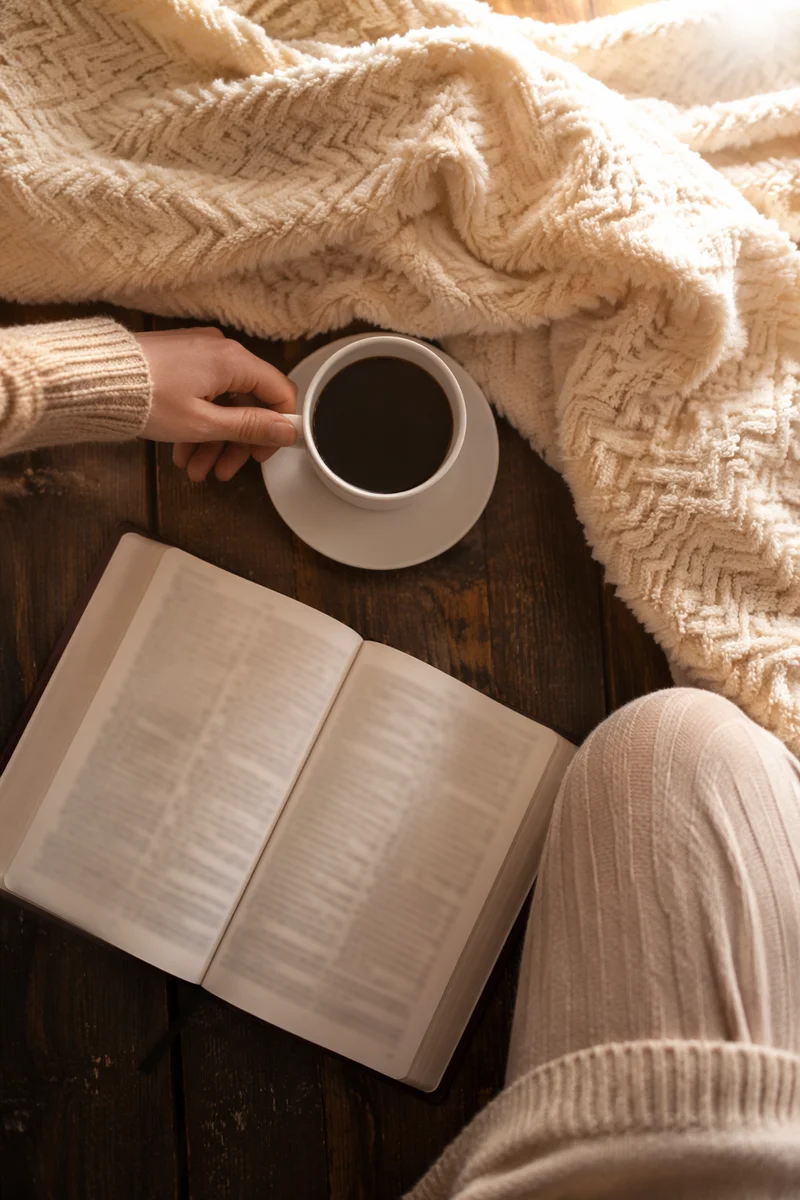 Cozy Morning Coffee and Open Bible