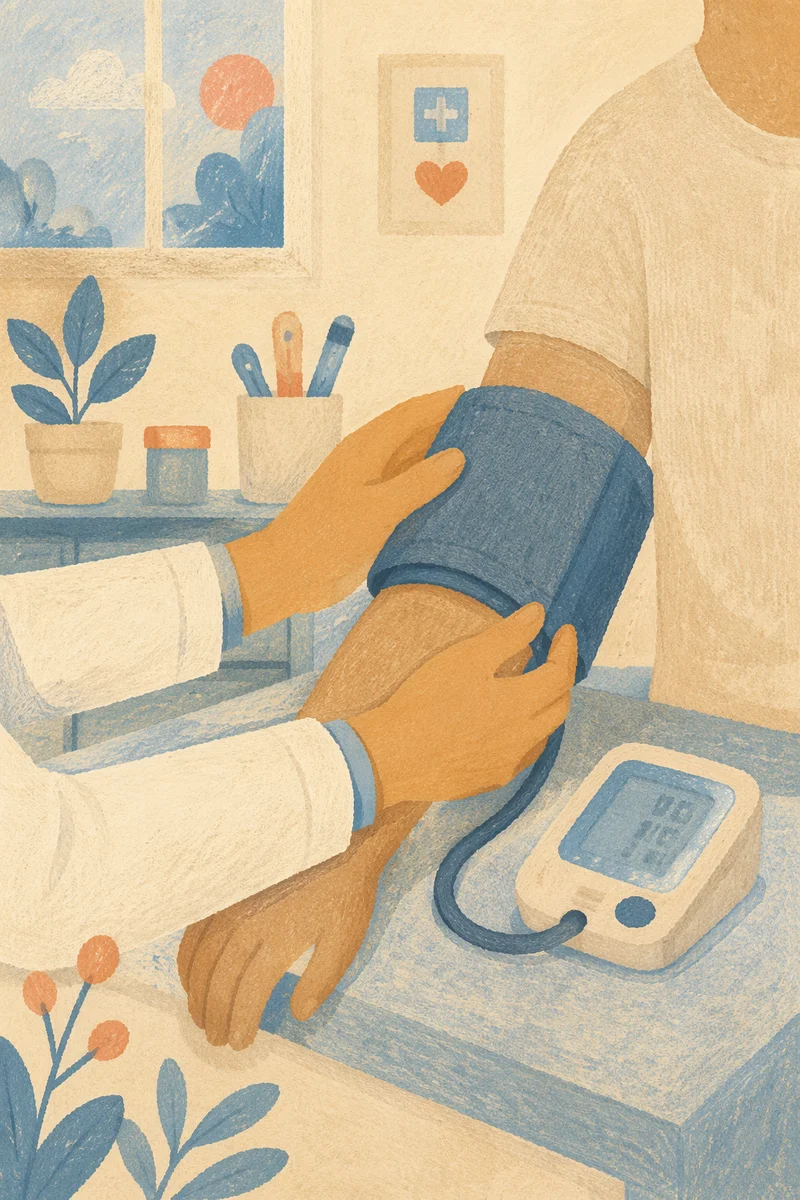 Calm Blood Pressure Check in Clinic